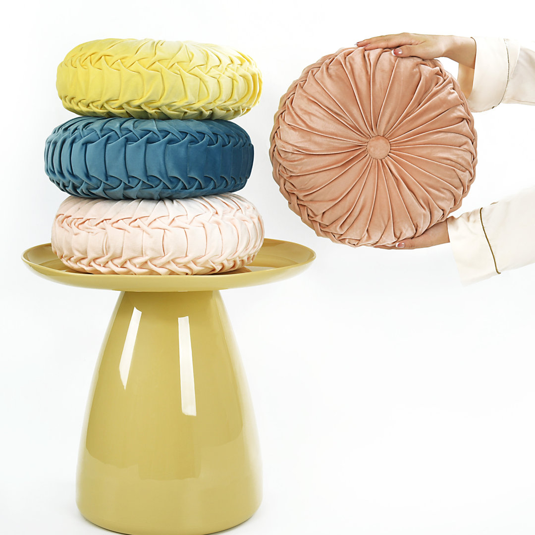 Velvet Round Throw Pillow